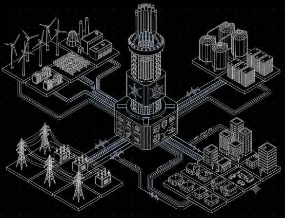 Unlabelled grid sketch diagram